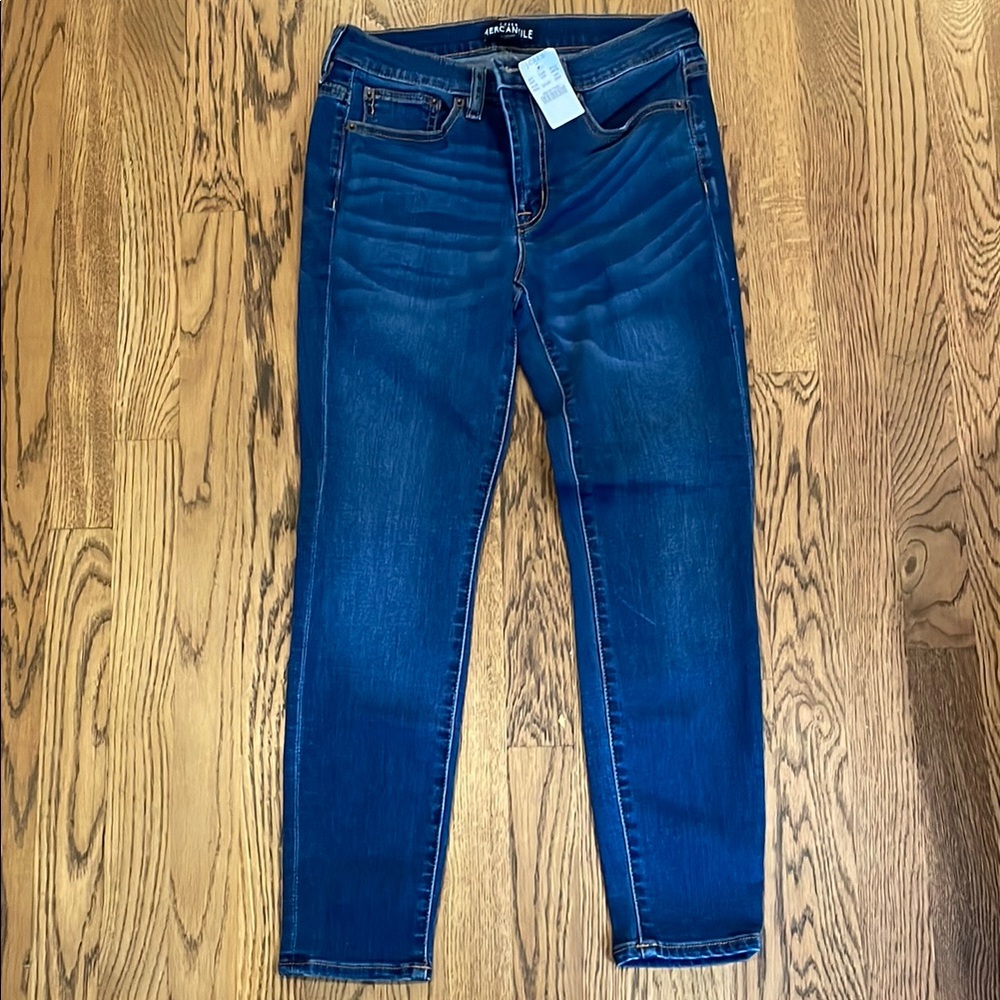 J. Crew Factory Deep Blue Skinny Jeans